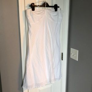 Ann Taylor Loft White A-line 👗 ties around neck